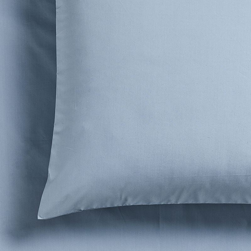 Fresh Cotton Percale Dusty Blue Pillowcases