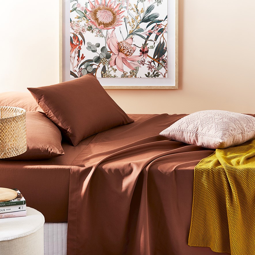 Home Sheets 600tc 600TC Bamboo Cotton Sunset Sheet Set | Adairs