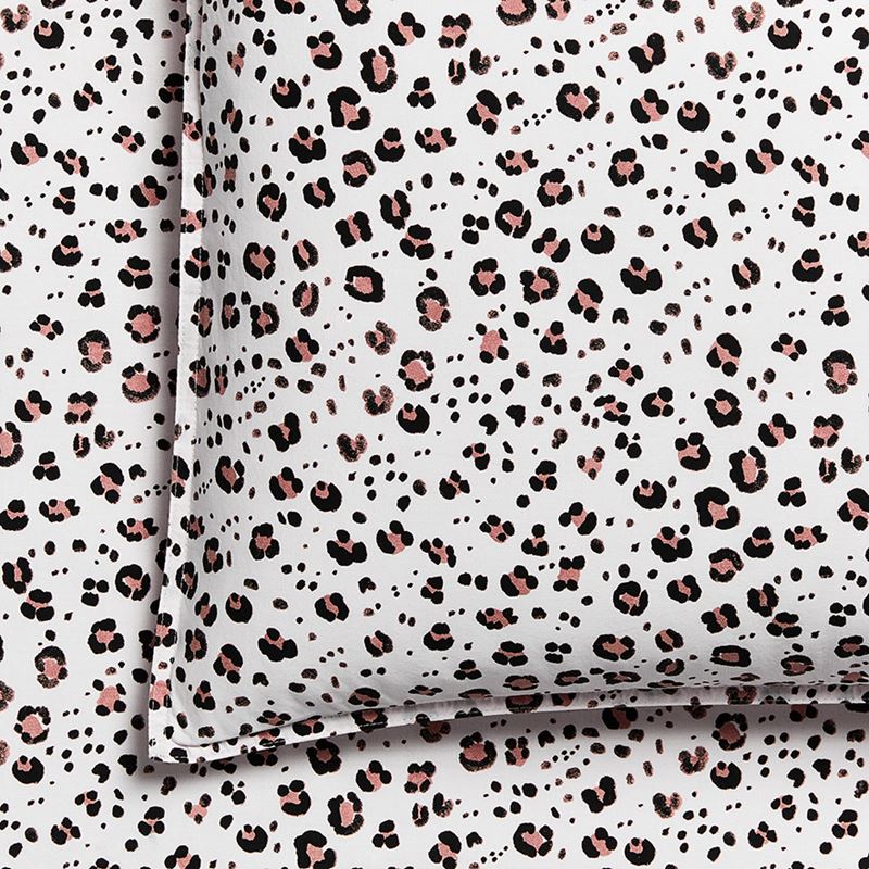 Stonewashed Printed Cotton Nude Leopard Sheet Separates