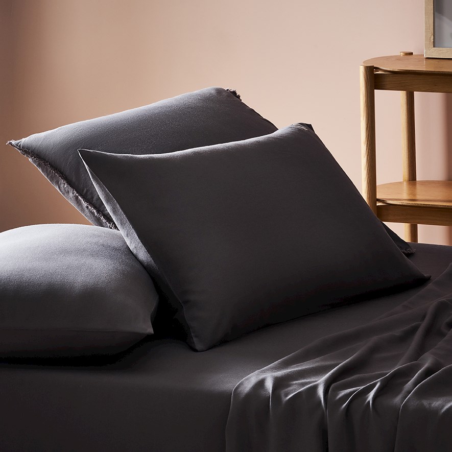 Bamboo Linen Coal Sheet Separates Adairs