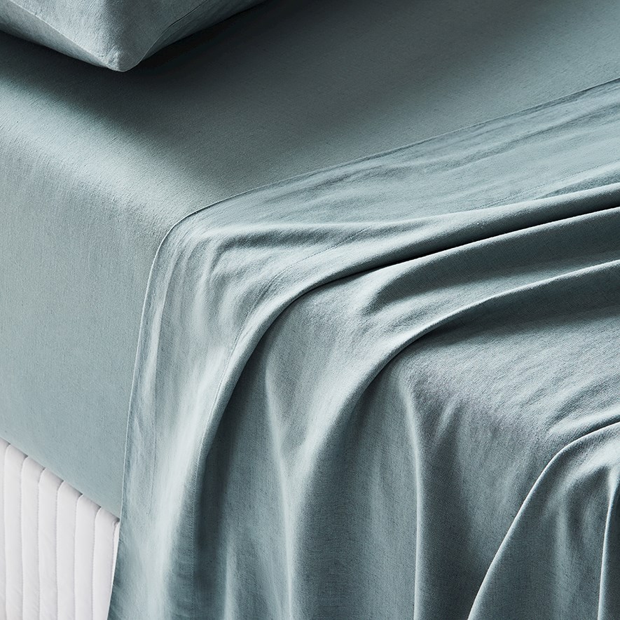 Bamboo Linen Sage Sheet Separates Adairs