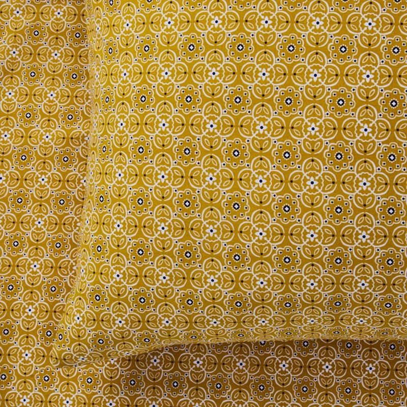 Printed Mustard Tile Sheet Set
