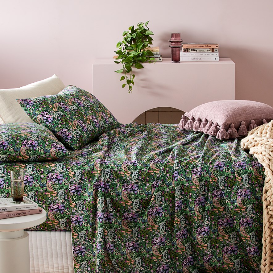 Printed Posy Floral Sheet Set Adairs