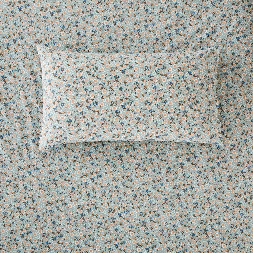 Printed Sage Floral Sheet Separates Adairs