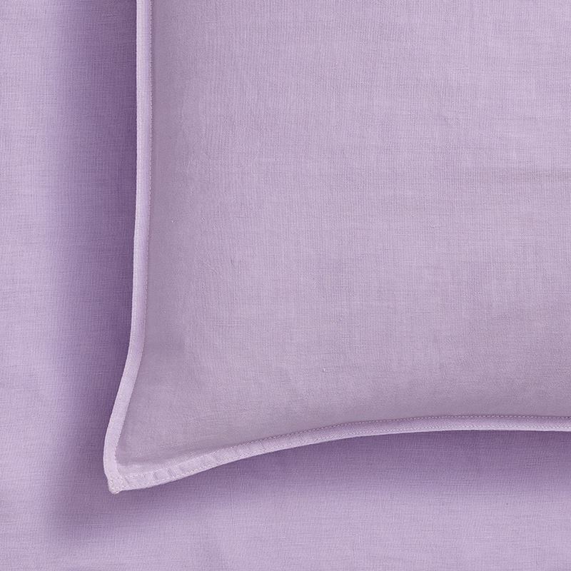 Vintage Washed Linen Pastel Lilac Sheet Set