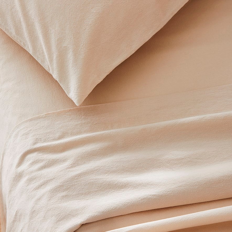 Stonewashed Cotton Sand Sheet Set | Adairs
