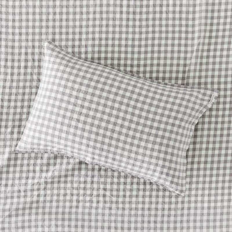 Vintage Washed Linen Small Grey Marle Sheet Separates
