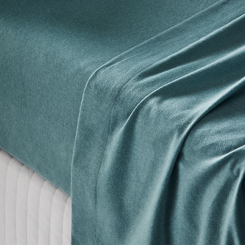 Plain Dyed Flannelette Blue Sheet Separates