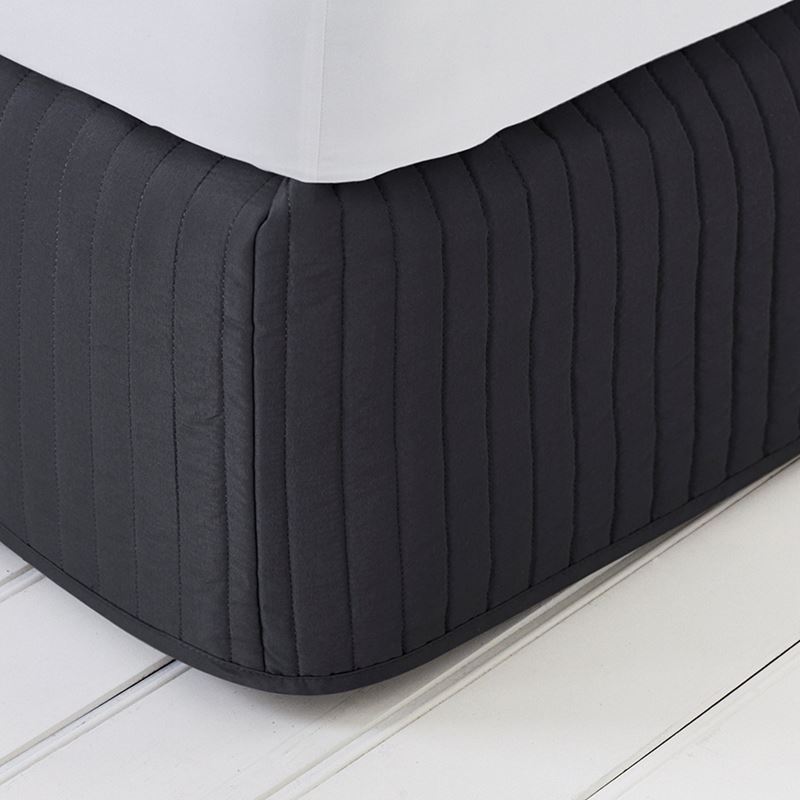 Fresh Coal Quilted Microfibre Valance