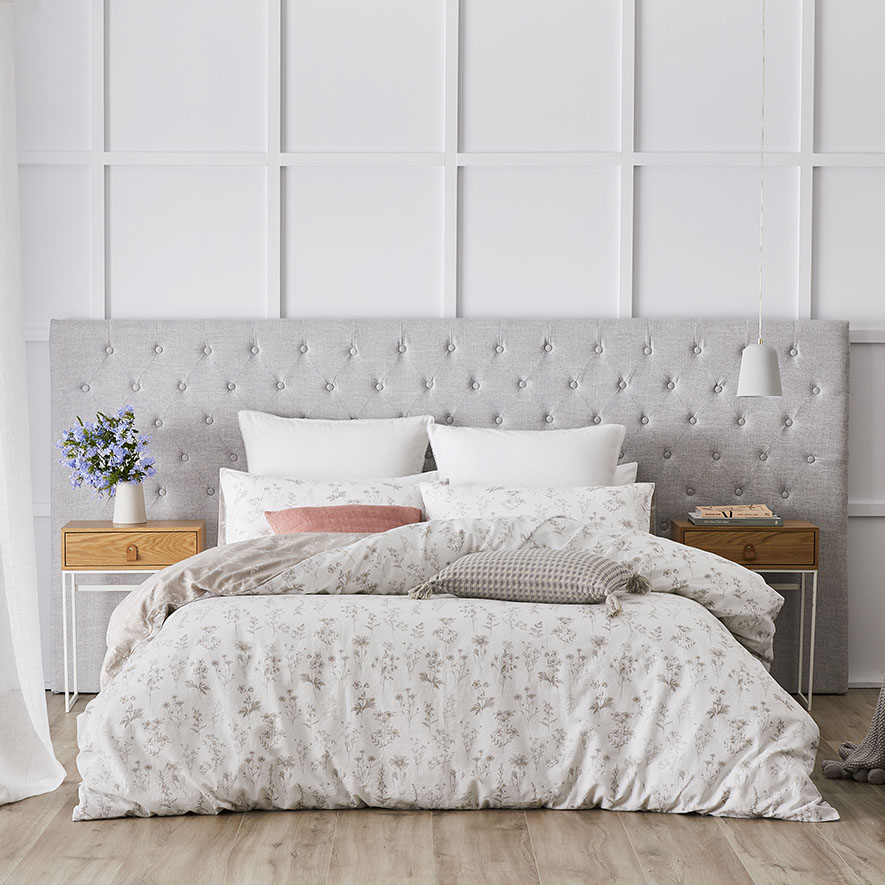 Mercer + Reid Medina Wide Bedhead Ash Adairs