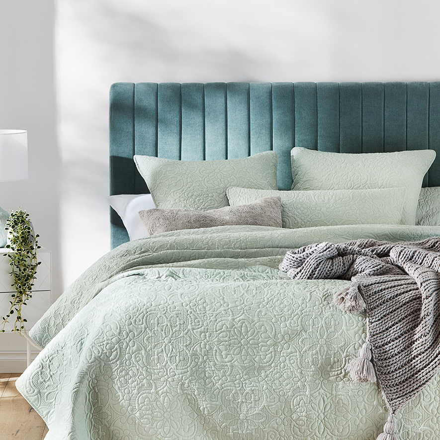 Mercer + Reid Kensington Bedhead Sage Adairs