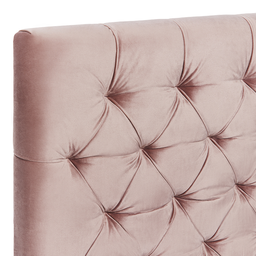 Charlotte Rose Pink Velvet Bedhead Adairs