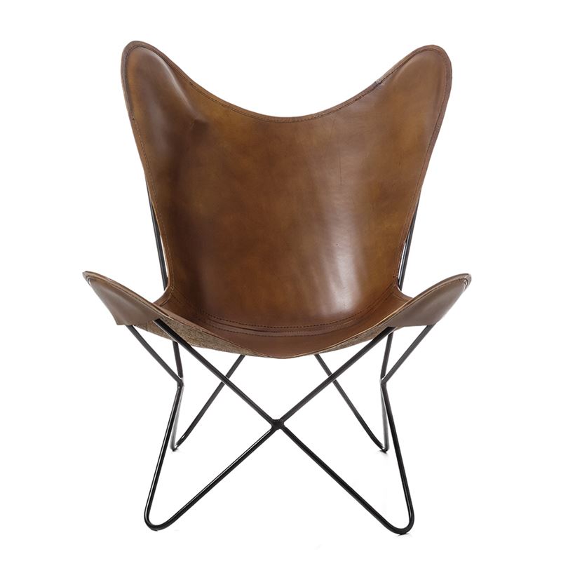 Coachella Leather Chair in Tan