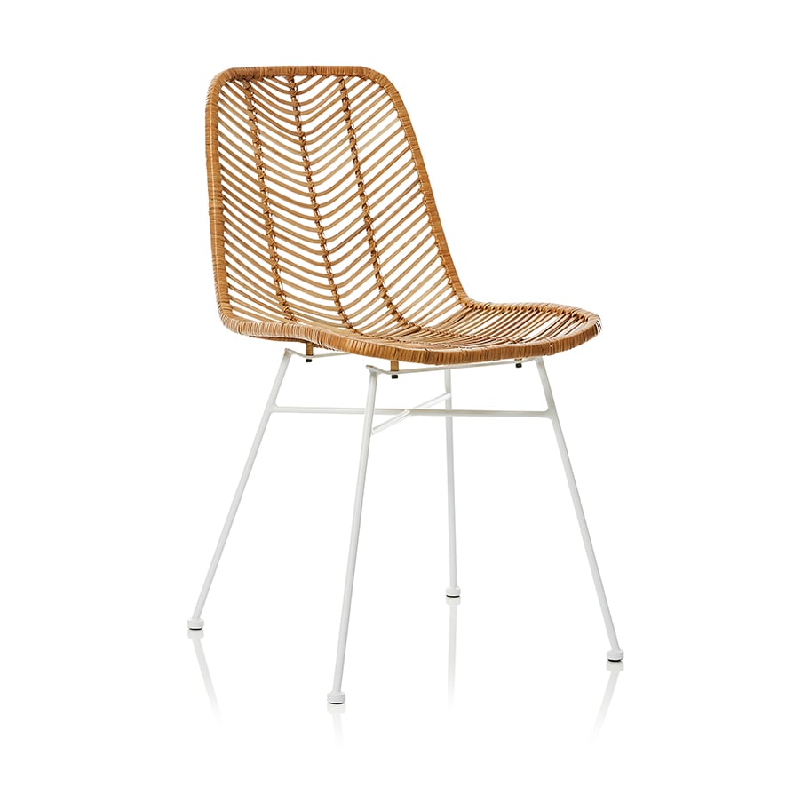 Home Republic - Cebu Rattan Dining Chair Natural & Chevron | Adairs