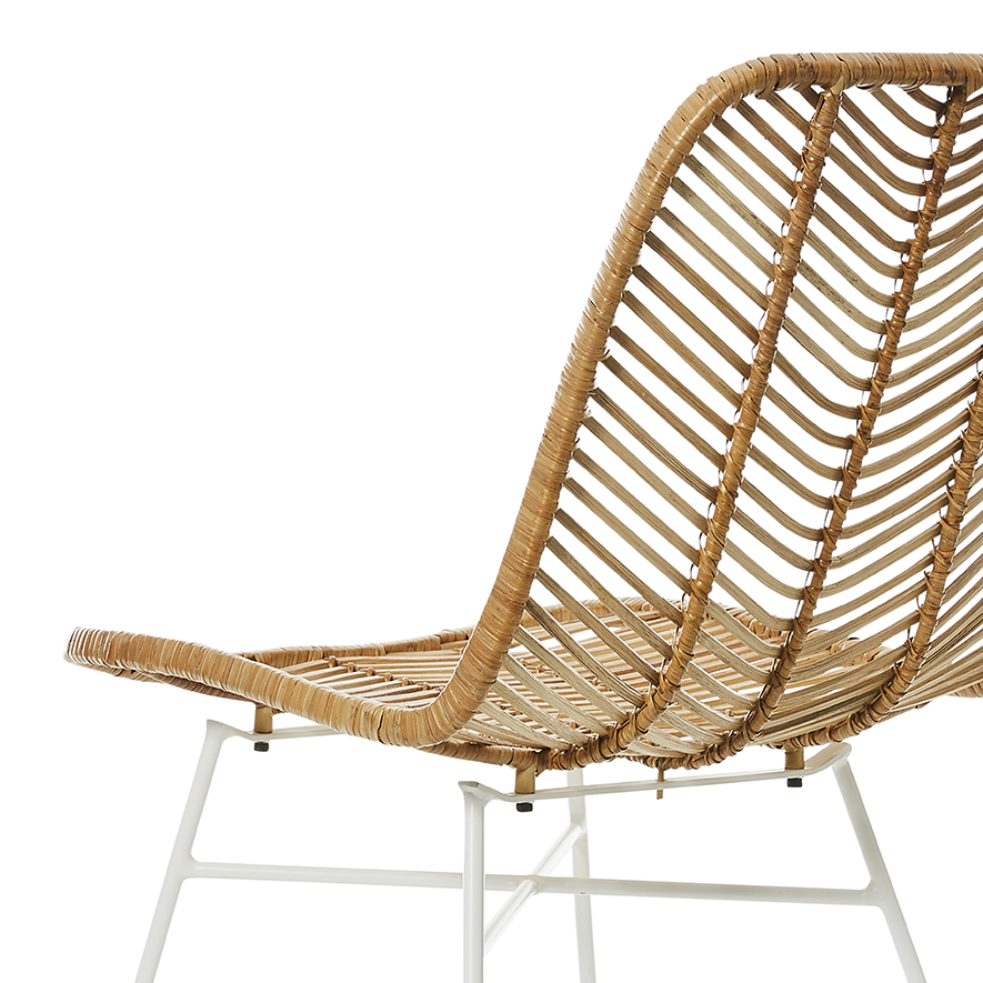 Home Republic - Cebu Rattan Dining Chair Natural & Chevron | Adairs