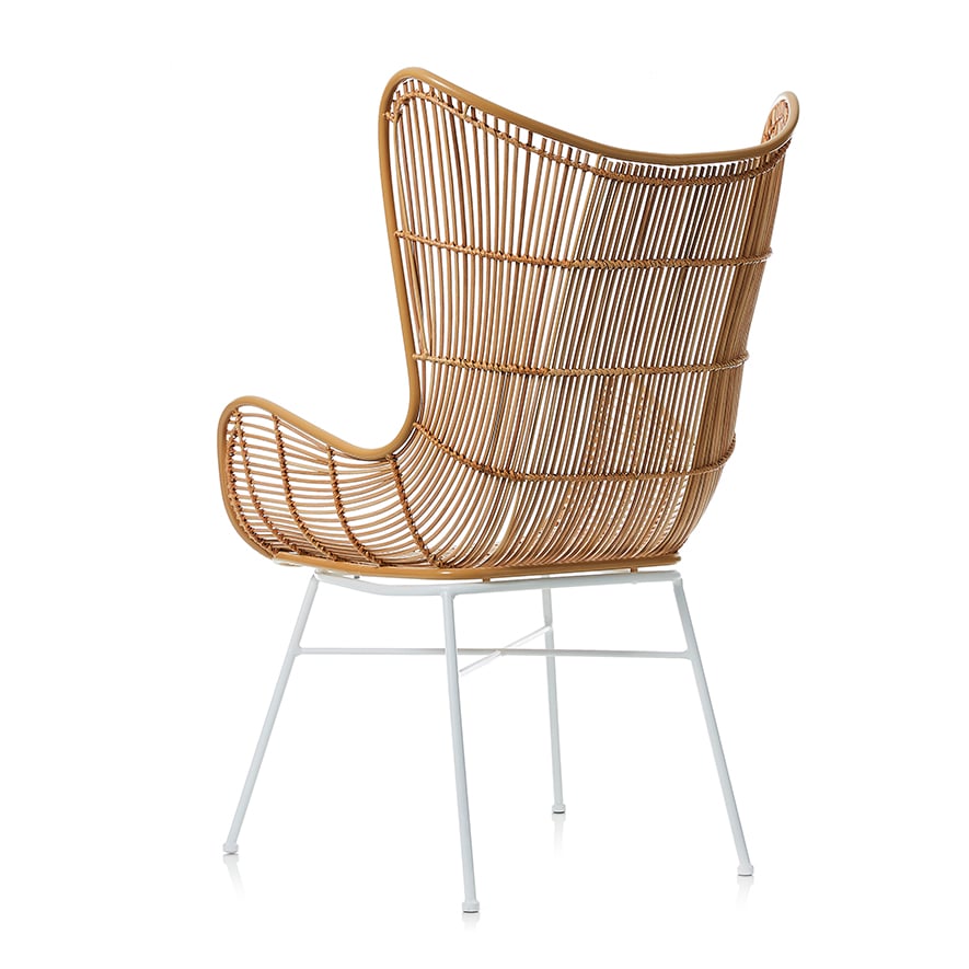 Cebu Rattan Butterfly Chair Natural & White | Adairs