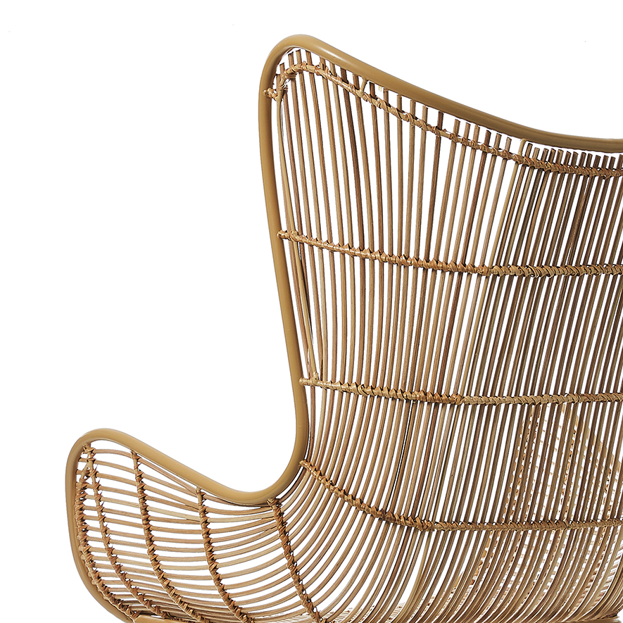 Cebu Rattan Butterfly Chair Natural & White | Adairs