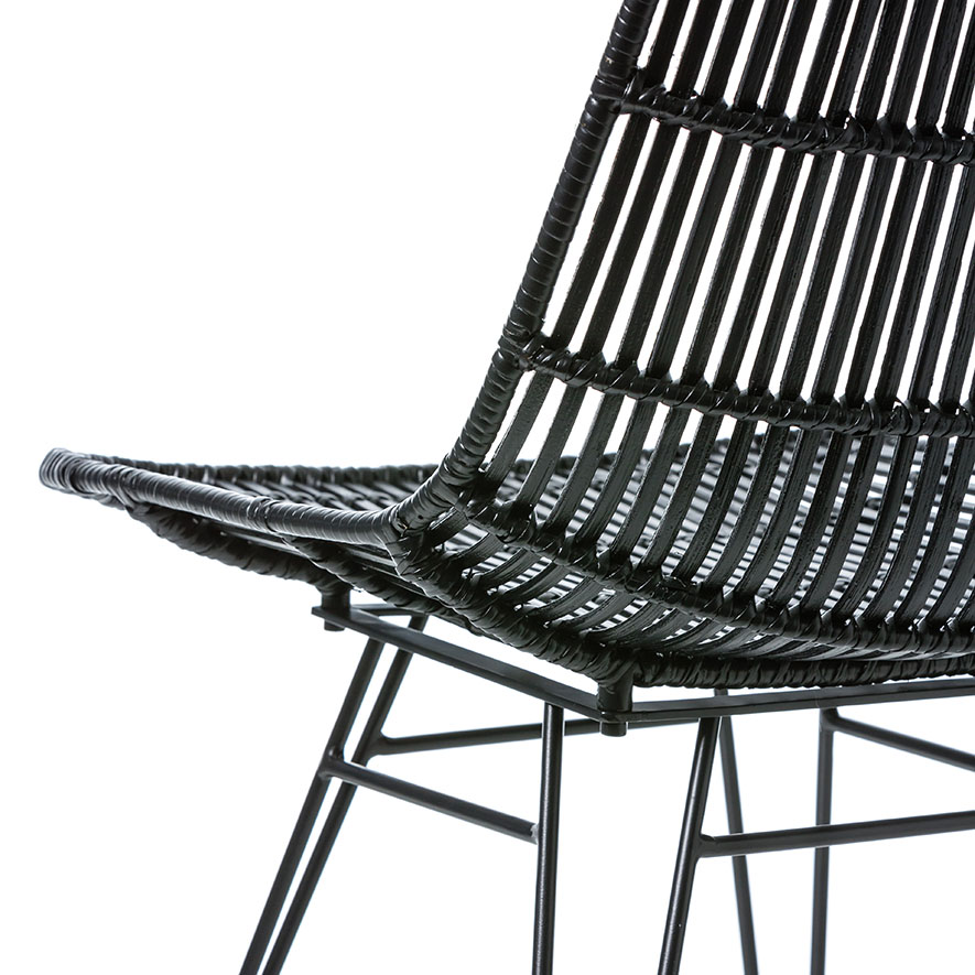 Home Republic - Cebu Rattan Dining Chair Black | Adairs