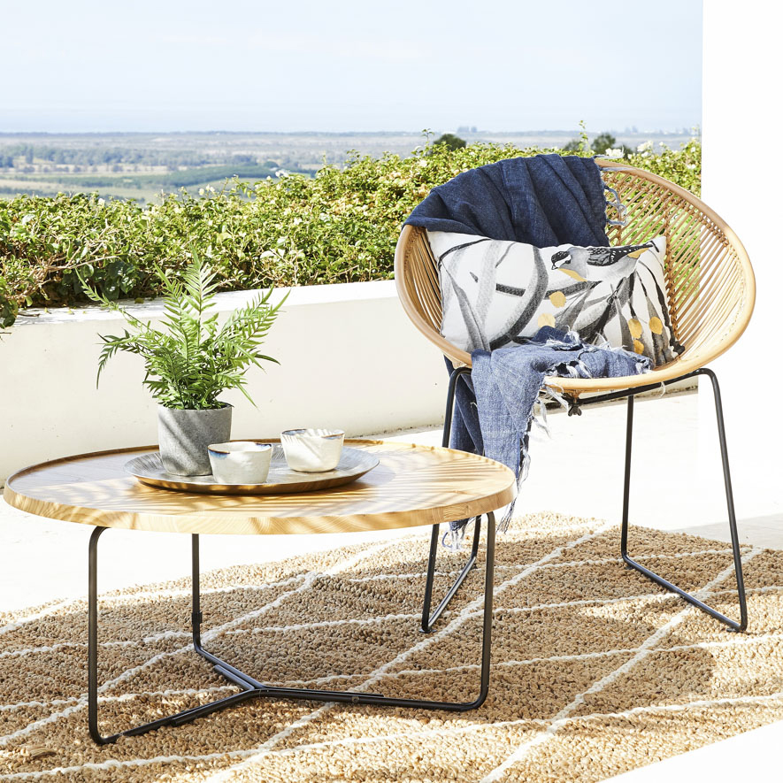 Home Republic - Cebu Rattan Oval Chair Natural | Adairs