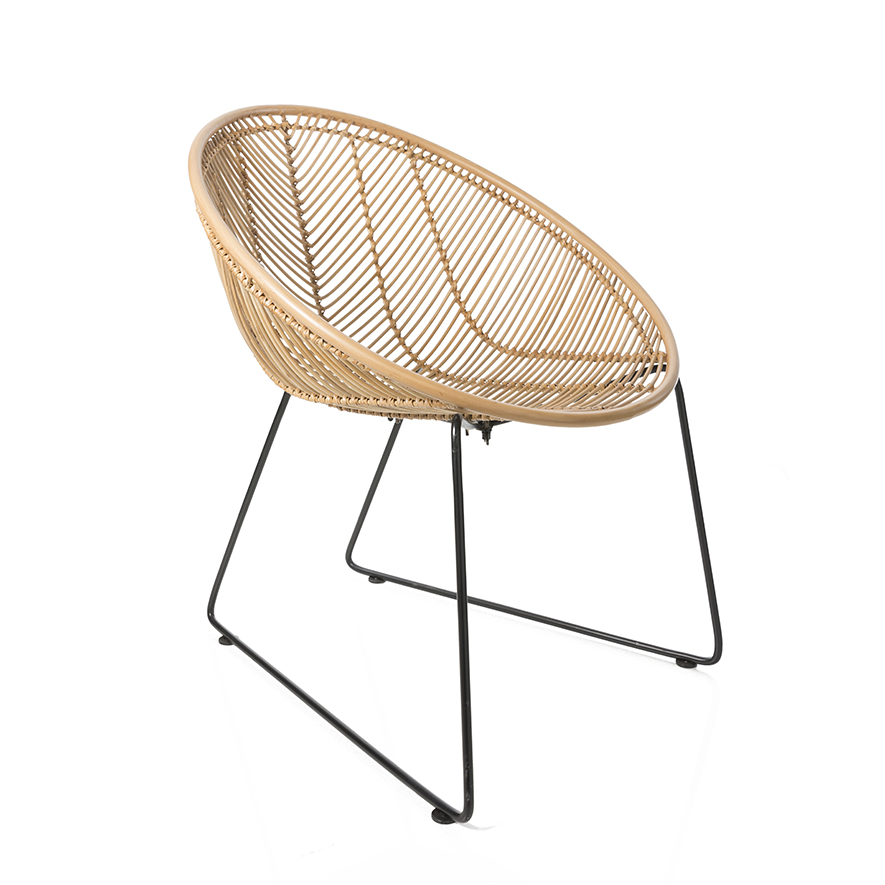 Home Republic Cebu Rattan Oval Chair Natural Adairs