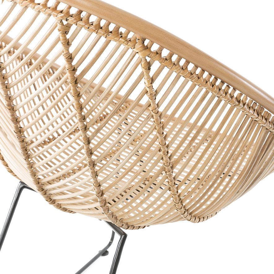 Home Republic - Cebu Rattan Oval Chair Natural | Adairs