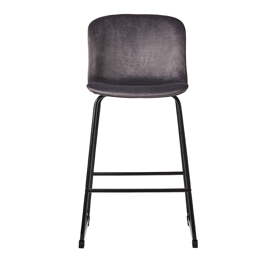 Orlando Grey Velvet Counter Stool Adairs
