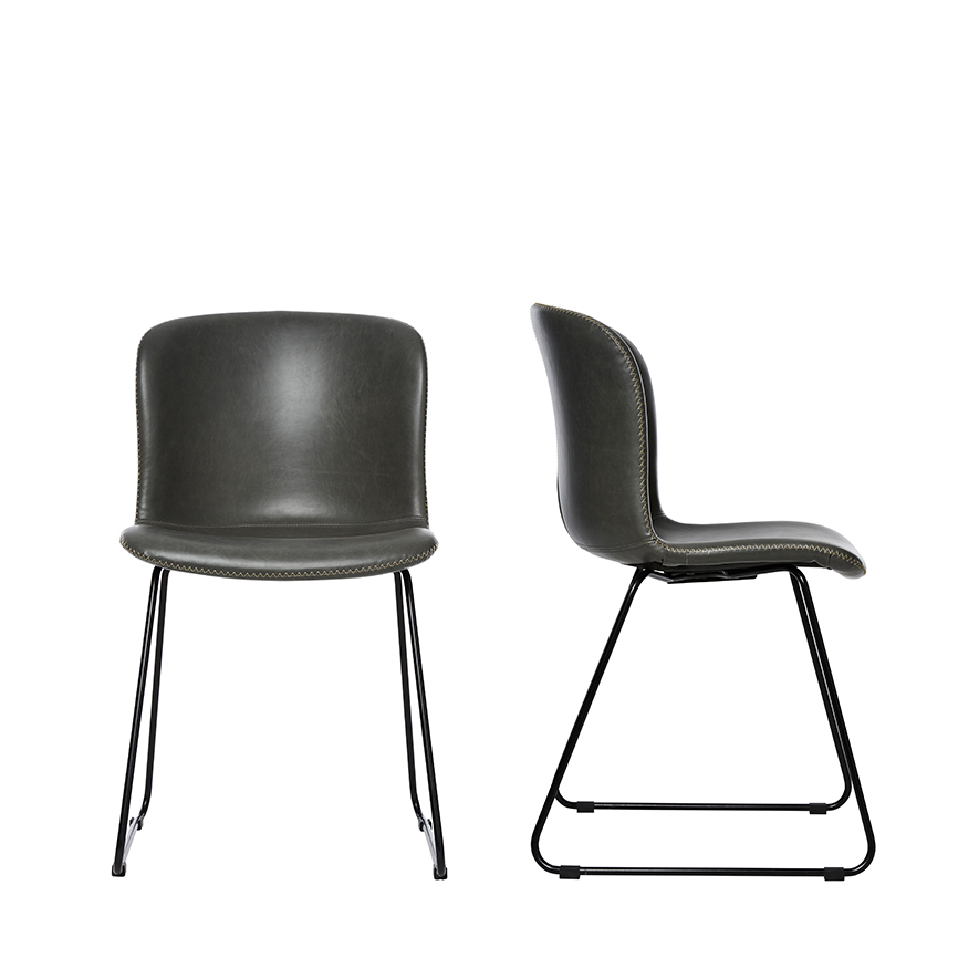 Home Republic Orlando Grey Dining Chair Set of 2 Adairs