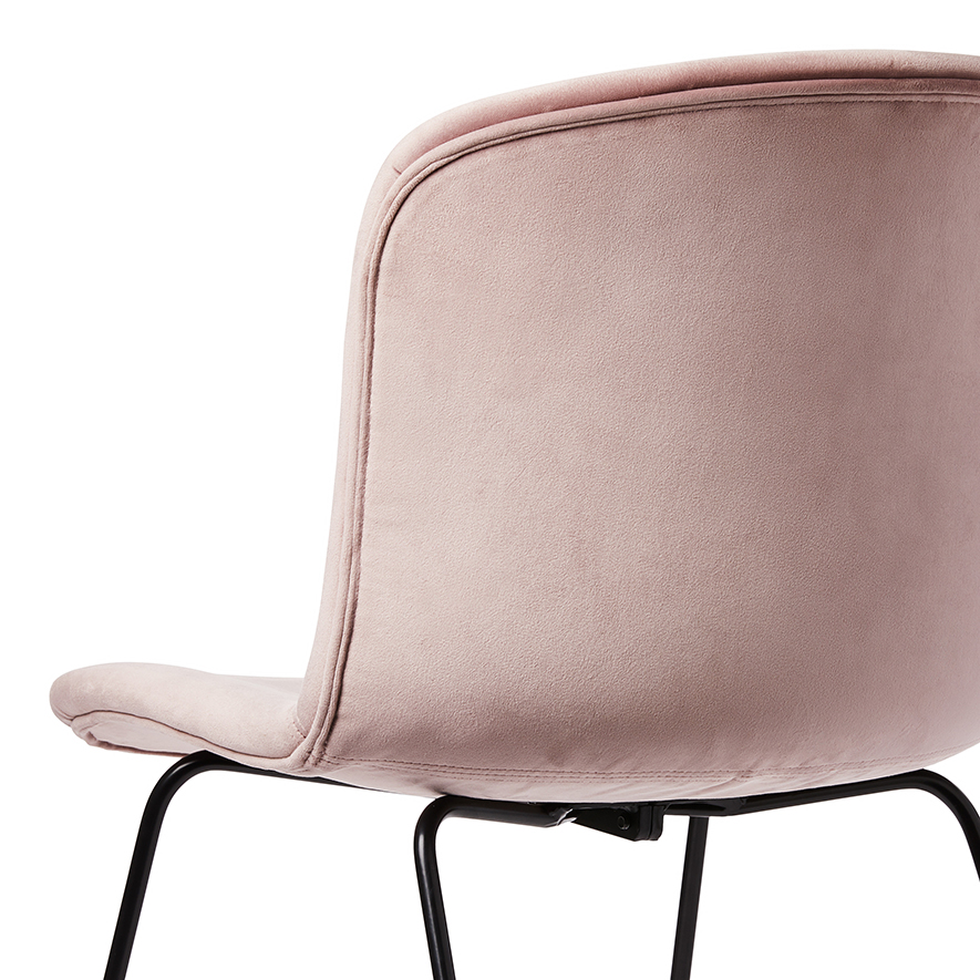 Orlando Rose Pink Velvet Set of 2 Dining Chairs Adairs