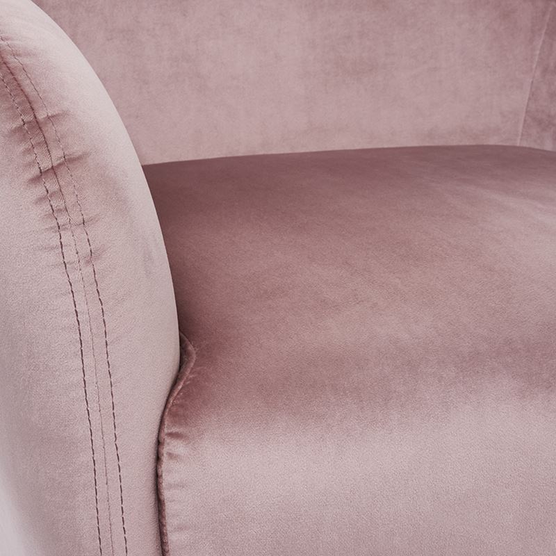 Phoenix Occasional Chair  Rose Pink Velvet Occasional Chair