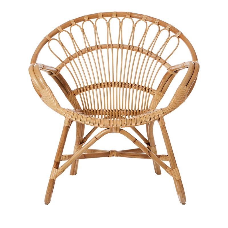 Milo Bahama Rattan Chair 1 Seater Honey