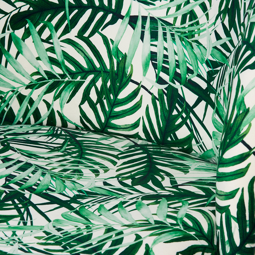 Home Republic Oakland Chair Palms Velvet Adairs