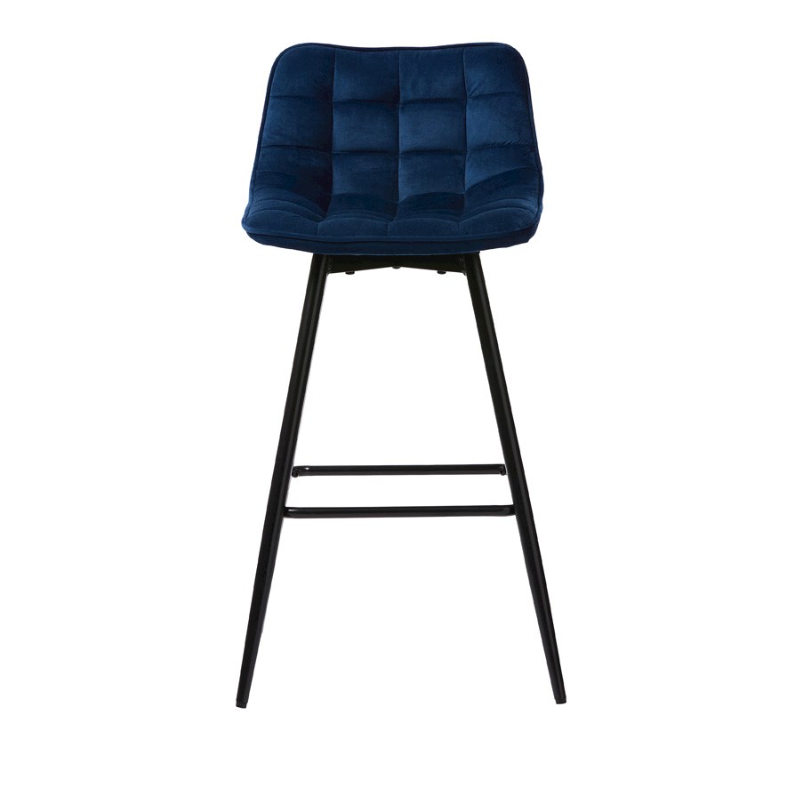 Montreal Indigo Velvet Counter Stool Adairs