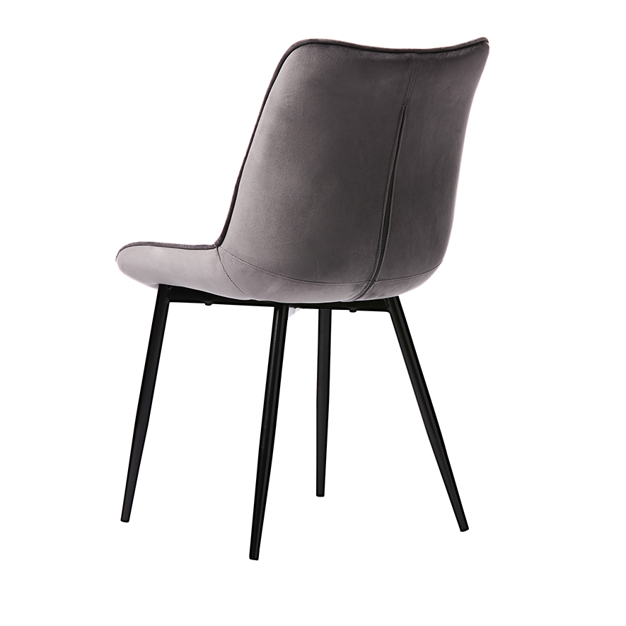 Montreal Dining Chairs Set of 2 in Grey Velvet Adairs