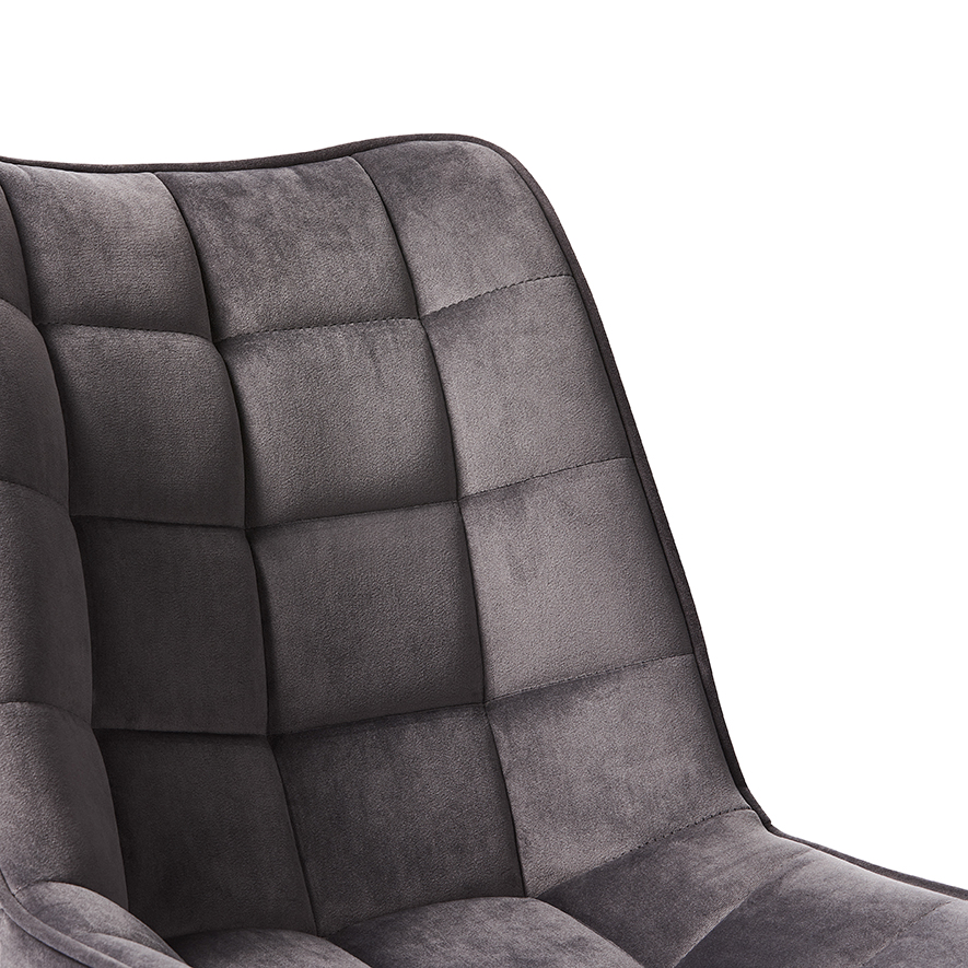 Montreal Dining Chairs Set of 2 in Grey Velvet Adairs