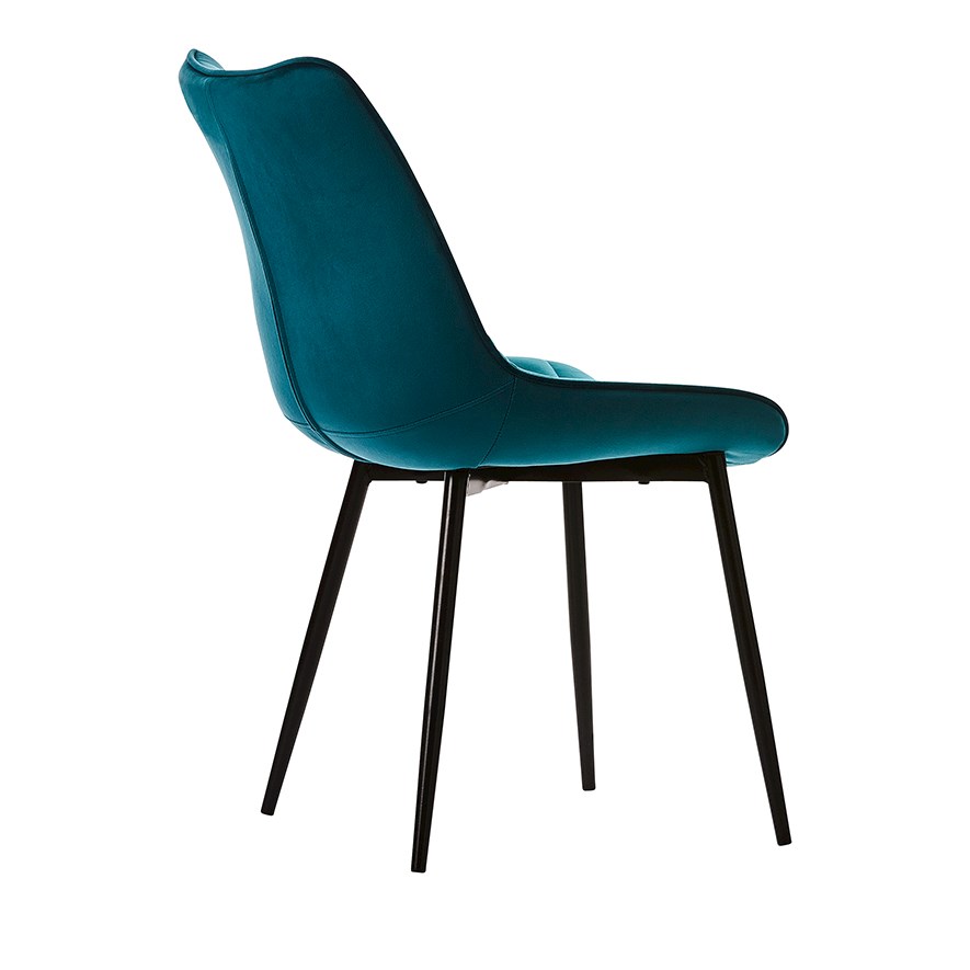 Montreal Dining Chairs Set of 2 in Teal Velvet Adairs