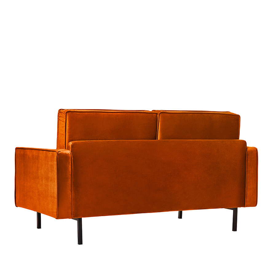 Century Furniture Rust Velvet 2 Seater Adairs