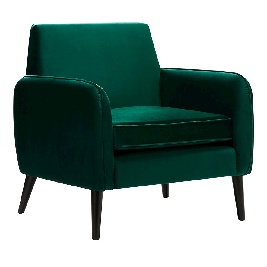 Portland Hunter Green Velvet Chair Adairs