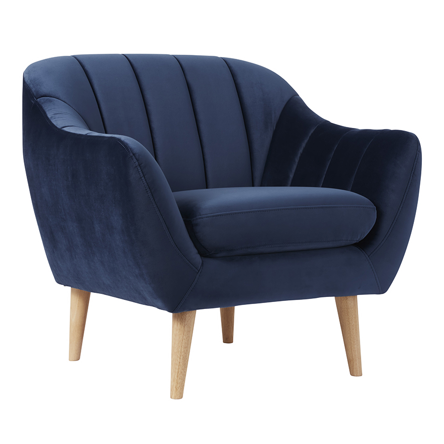 Mercer + Reid Kensington 1 Seater Chair Navy Adairs