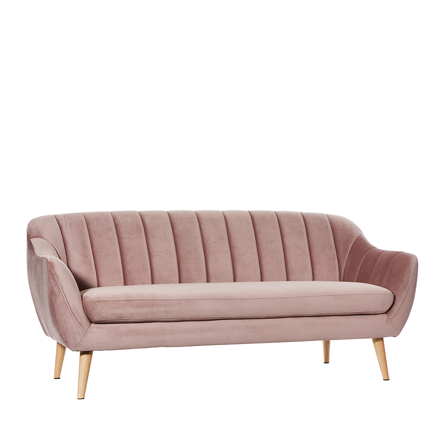 Kensington 3 Seater Chair Rose Pink Adairs
