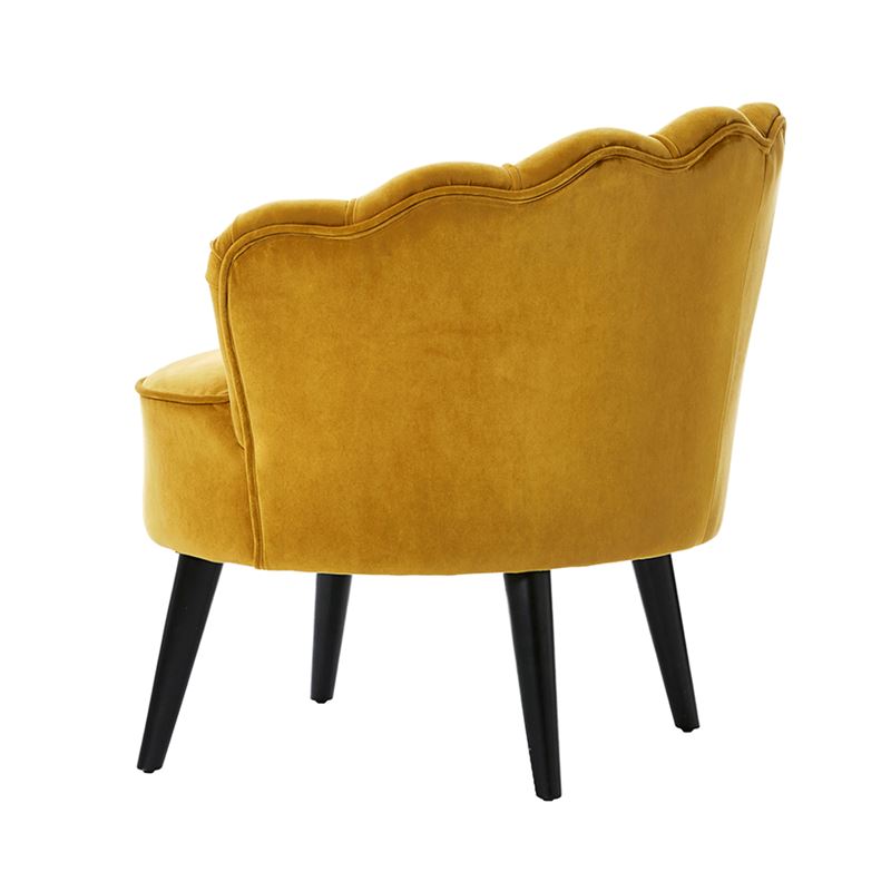 Ariel Mustard Velvet Chair