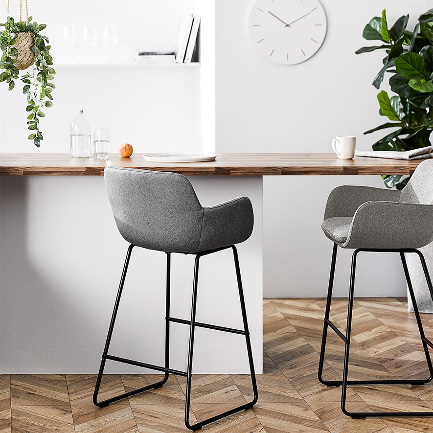 Mercer + Reid Delaware Light Grey Counter Stool Adairs