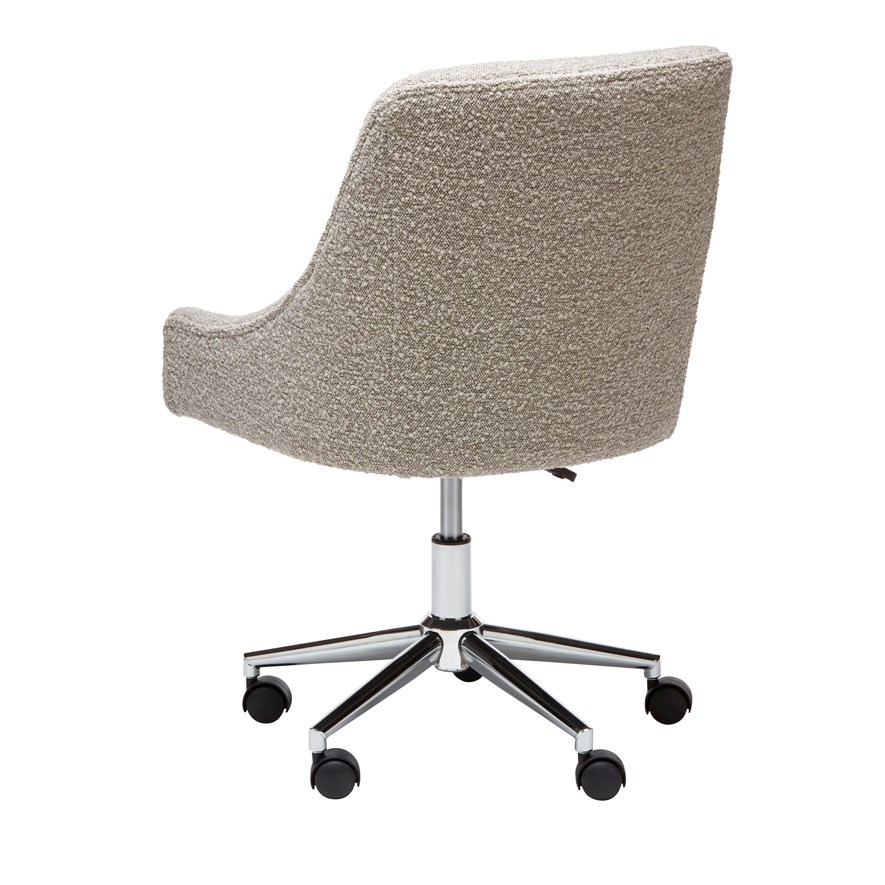 Neville Natural Boucle Desk Chair Adairs