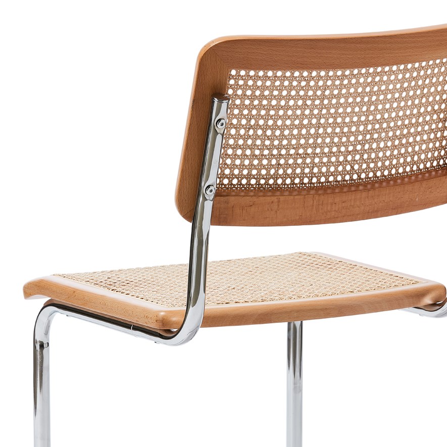 Somers Natural Rattan & Chrome Dining Chair Set of 2 Adairs