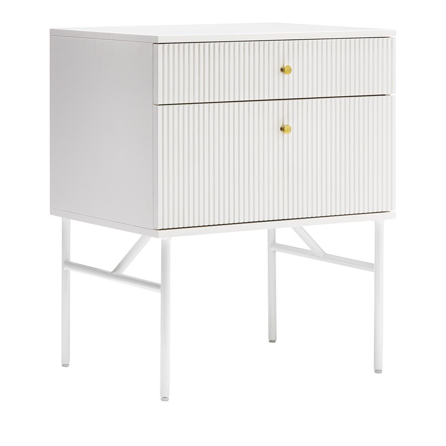 Elliott White Bedside Table | Adairs