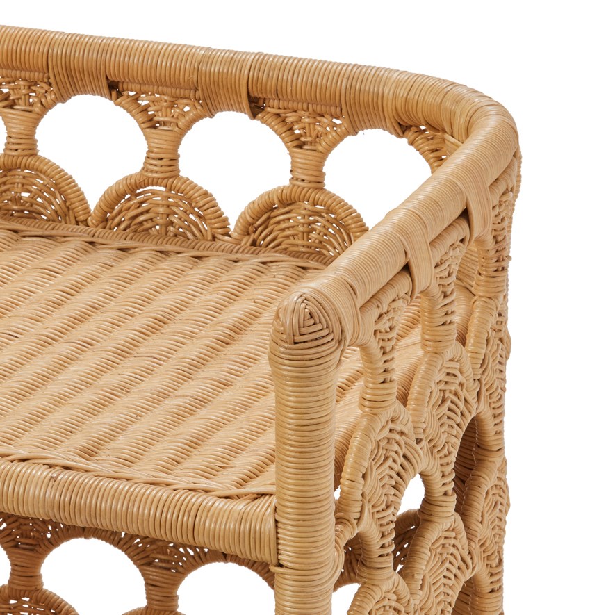 Home Republic Marseille Rattan Honey 2 Shelf Side Table Adairs