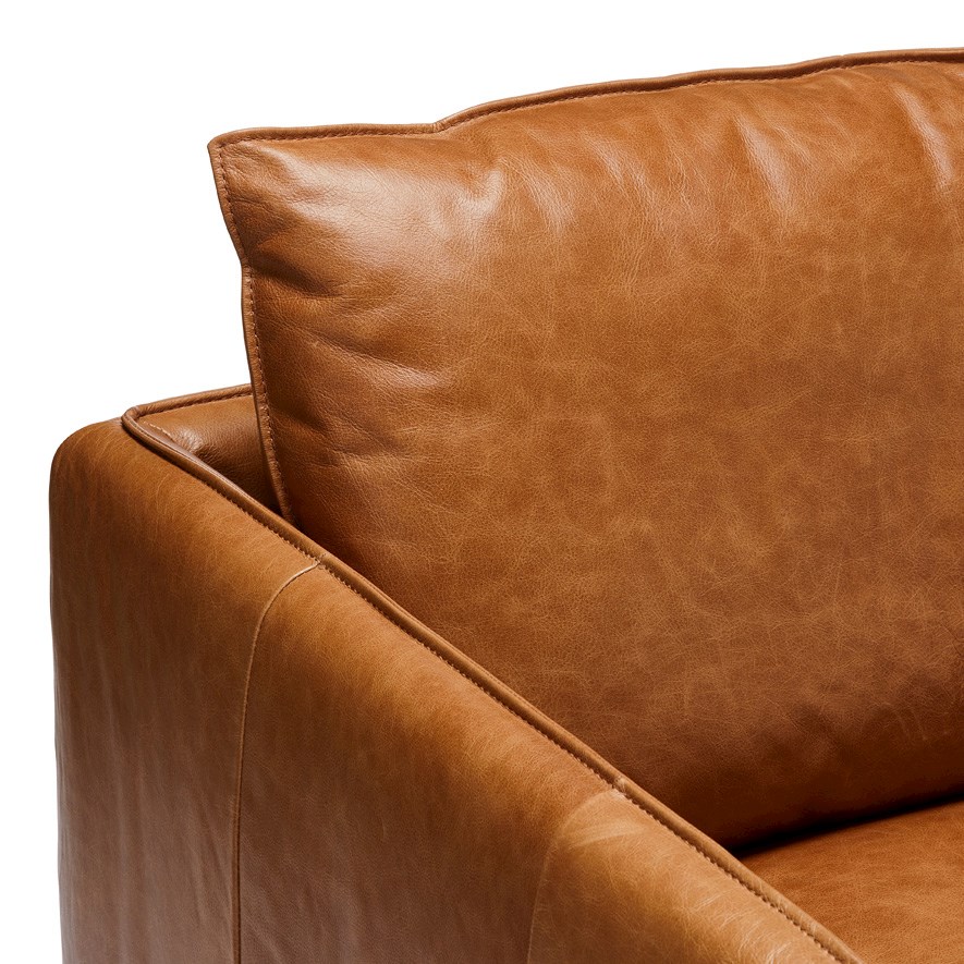 Atticus Tobacco Leather Armchair Adairs