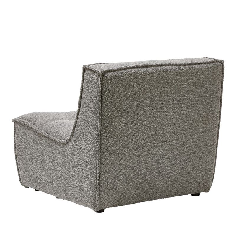 Otis Grey Boucle Lounge Chair 1 Seater 
