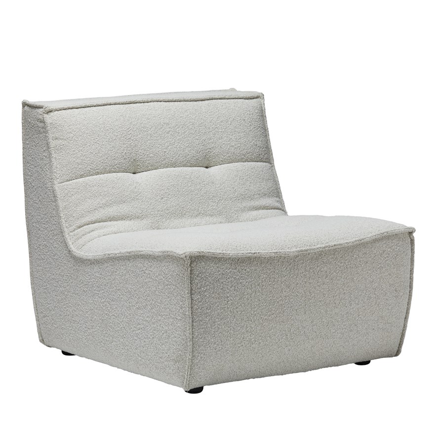 Otis Snow Boucle Lounge Chair 1 Seater Adairs