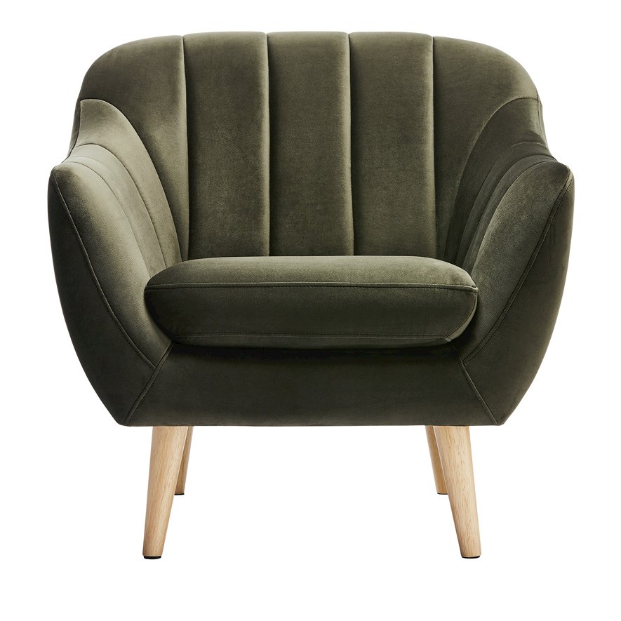 Mercer + Reid Kensington Olive 1 Seater Chair Adairs