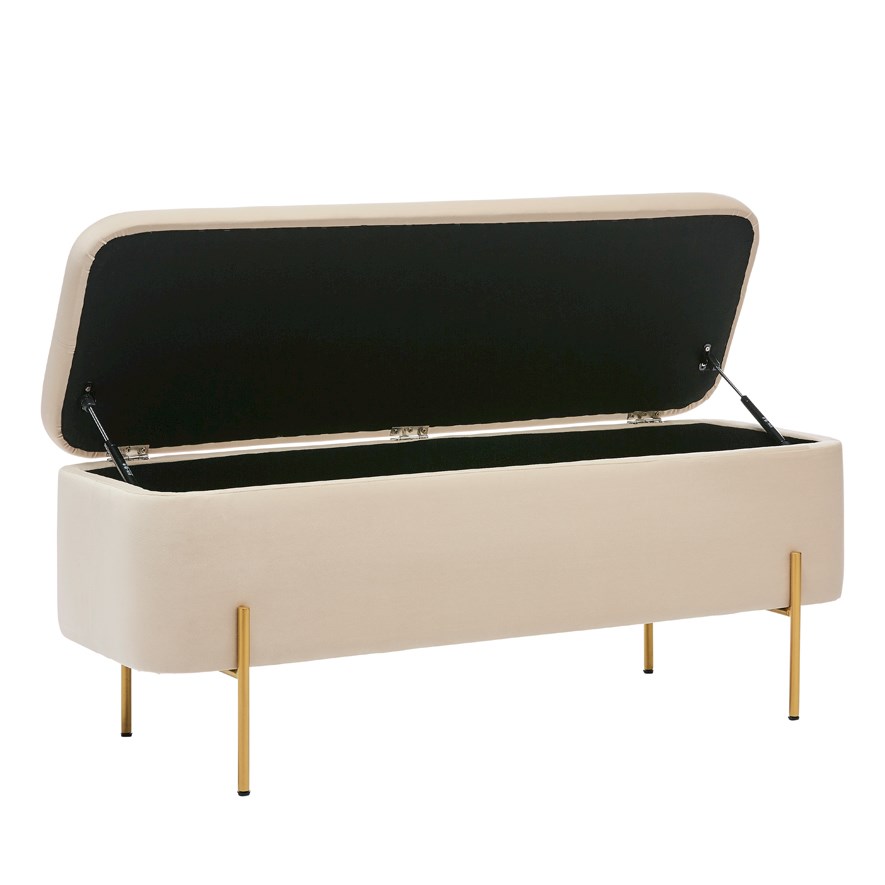 Francis Sand Velvet Blanket Box Adairs